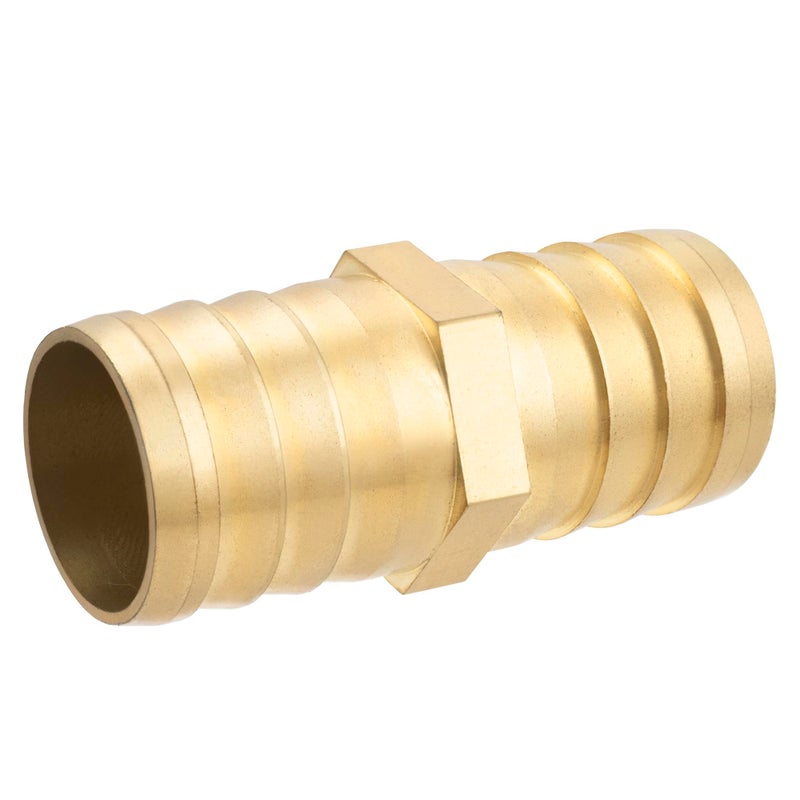 Yoebor Brass Hose Barb Fitting 1" Barb x 1" Union Splicer Mender 25mm Hose ID, 39mm-62mm Length (Pack of 2) - Image 4